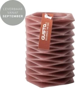 Figuurkaars Zigzag H10cm Bruin - Gusta®