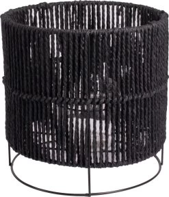 Gusta - Lantaarn Van Touw - Zwart - ø22x22cm