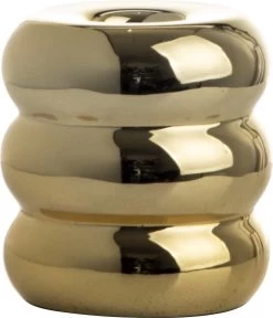 Gusta Kaars/Theelichthouder - Goud - Ø6 Cm -Bubbelvorm