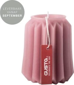 Figuurkaars Lantaarn H85cm Donkerroze - Gusta®