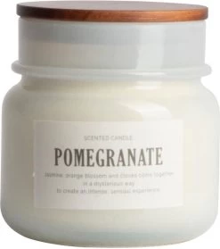 Gusta Geurkaars Met Houten Deksel - Pomegranate