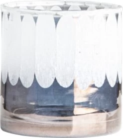 Gusta - Waxinelichthouder - Theelichthouder - Wit Blauw - ø8cm