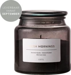 Gusta - Geurkaars - Katoen & Lotus - ø10x11cm - Grijs - In Glazen Pot