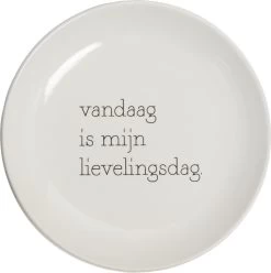 Bord Set Van 4 Stuks ø15cm . Met Tekst Geniet / Lekker/ Vandaag Is Mijn Lievelingsdag /hondje Gusta -Gusta® 1197x1200 11