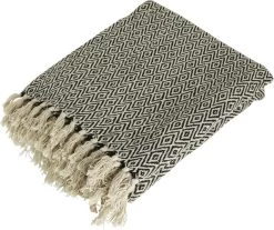 Gusta Plaid 150x125 Cm Zwart