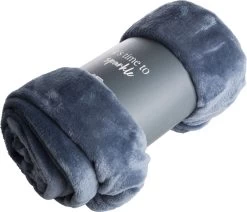 Gusta - Plaid - Fleece - Blauw - 130x160cm