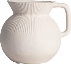 Gusta - Vaas - Wit - Met Handvat - ø16,4x14,9cm