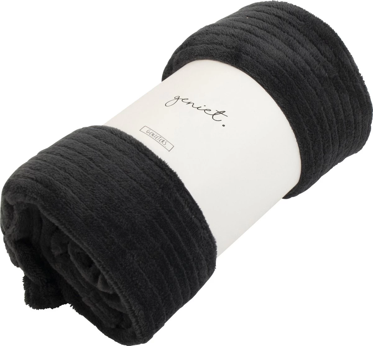 Gusta Fleecedeken "geniet" 125 X 150 Cm - Grijs 5 Gusta Fleecedeken "geniet" 125 X 150 Cm - Grijs - Afbeelding 3