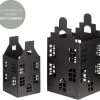 Gusta - Waxinelichthouders - Huisje - 12,5cm - 18cm - Zwart - Set 2 Stuks 1 Gusta - Waxinelichthouders - Huisje - 12,5cm - 18cm - Zwart - Set 2 Stuks -Gusta® 1200x1119