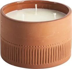 Gusta - Kaars - 3 Lonten - Terracotta - ø12x8cm