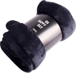 Gusta - Plaid - Donkergrijs - 160x130cm