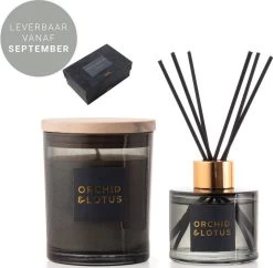 Gusta - Geurkaars En Geurstokjes - Orchidee Lotus - Giftset
