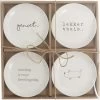 Bord Set Van 4 Stuks ø15cm . Met Tekst Geniet / Lekker/ Vandaag Is Mijn Lievelingsdag /hondje Gusta -Gusta® 1200x1194 1