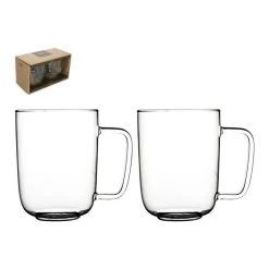 Gusta Fika - Glas - 400ml - Koffie Thee - Set 2 Stuks