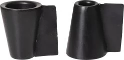 Gusta S/2 Tweezijdige Kaarshouders Ø6x7c - Zwart - Theelichthouder - Kandelaar -Gusta® 1200x583
