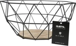 Gusta Fruitmand - Metaal - Hout - 26x25x12 Cm -Gusta® 1200x740