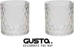 SET GLAZEN GUSTA KAARS HOUDERS (2 Stuks)