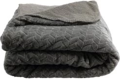 Gusta - Plaid - 150 X 200 Cm - Extra Groot - Superzachte Teddy - Grijs