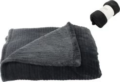 Gusta - Plaid - Fleecedeken - Grijs - 125x150cm