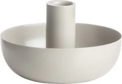 Gusta - Kandelaar - Taupe - Metaal - ø12x8cm