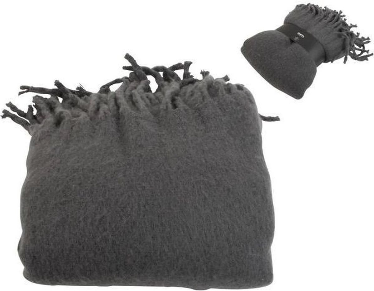 Gusta Plaid 130x170cm Antraciet 3 Gusta Plaid 130x170cm Antraciet