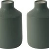 Gusta - Vaas - Groen - ø11,5x19cm - Set 2 Stuks
