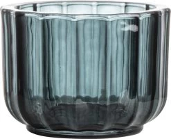 Gusta - Waxinelichthouder - Theelichthouder - Grijs - Smoked Glass - ø10,5x7,7cm