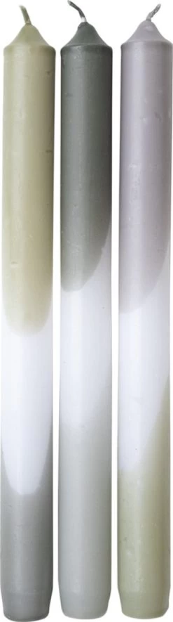Dip Dye Kaarsen Vigoroso Green Set Of 3