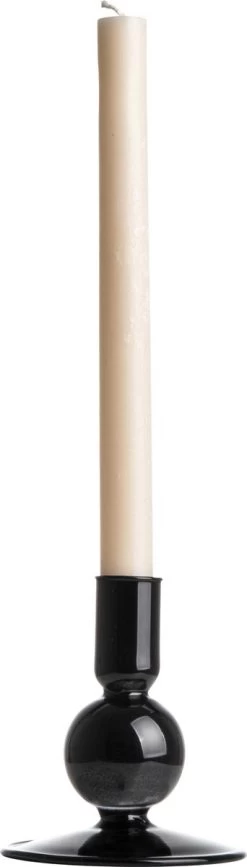 Gusta - Kandelaar - Zwart - Glas - ø9x11cm -Gusta® 342x1200