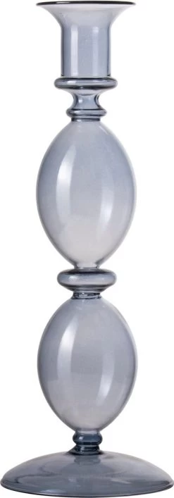 Gusta - Kandelaar- Blauw - Glas - ø9x23cm