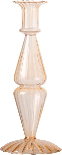 Gusta | Dinerkaarshouder Romeo | Geel | Glas | 9 X 20 Centimeter