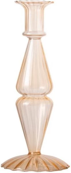 Gusta - Kandelaar - Oranje/Geel - ø9x20cm