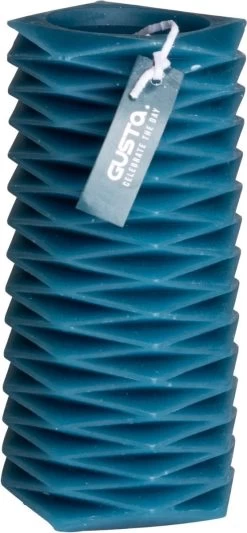 Figuurkaars ZigZag - Donker Blauw