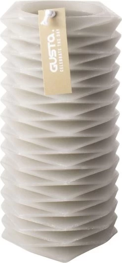 Figuurkaars Zigzag H155cm Taupe - Gusta®