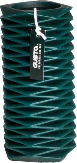 Figuurkaars ZigZag - Donker Groen