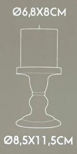 Gusta - Glazen Kandelaar Met Stomkaars - Zeegroen - 8.5 X 19 Cm -Gusta® 604x1200