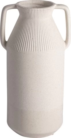Gusta - Vaas - Offwhite - Kan Met Handvat - ø12,9x24,6cm