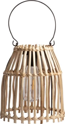 Gusta - Solar Lantaarn - Rotan - ø19x20cm