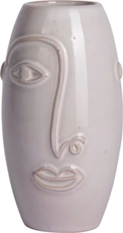 Gusta Vaas Gezicht Ø8,5x15,5cm Wit