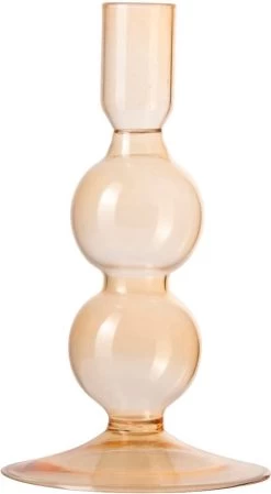 Gusta - Kandelaar - Geel Oranje - Glas - ø9x16cm