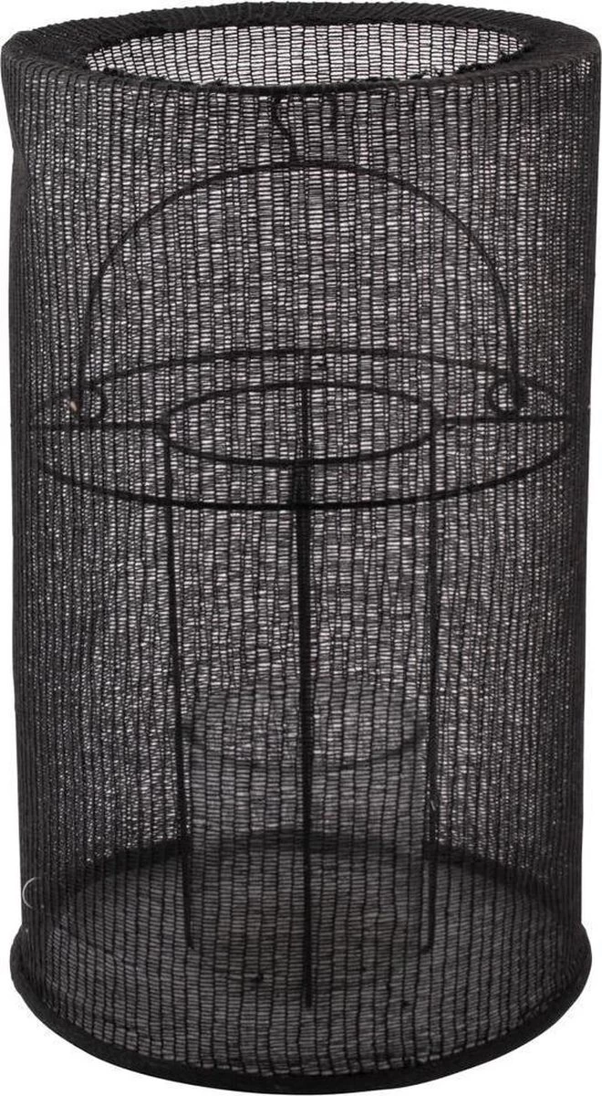 Lantaarn Katoen ø29x46cm Zwart 4 Lantaarn Katoen ø29x46cm Zwart - Afbeelding 2
