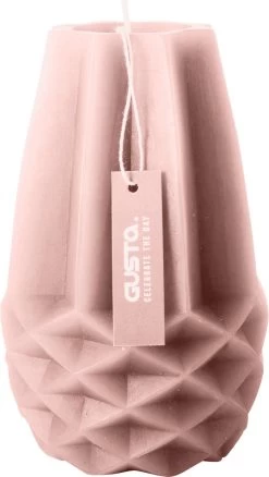 Gusta Figuurkaars - Vaas - 13,5cm - Roze