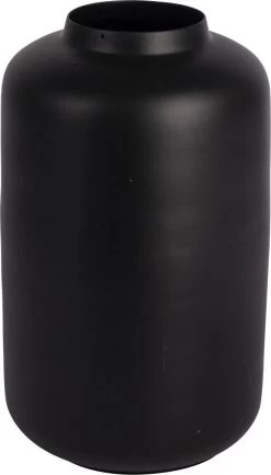 Gusta - Vaas - Zwart - Metaal - ø13x21,5cm