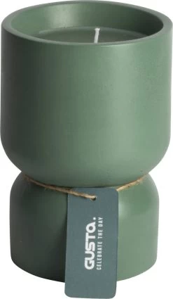 Gusta - Kaars - Groen - ø10x14,8 Cm