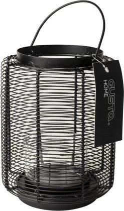 Gusta Windlicht ø15,5x20,5cm Zwart