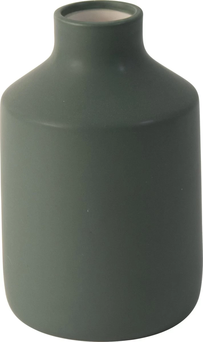 Gusta - Vaas - Groen - ø11,5x19cm - Set 2 Stuks 4 Gusta - Vaas - Groen - ø11,5x19cm - Set 2 Stuks - Afbeelding 2