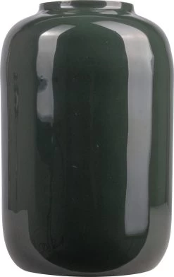 Gusta - Vaas - Groen - Metaal - ø11,5x18,5cm