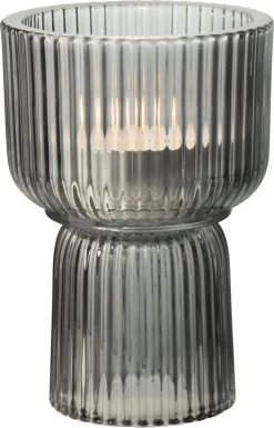 Gusta Waxinelichthouder Grijs - Waxinelichthouders - Glas - Ø 10,5 Centimeter X 15 Centimeter -Gusta® 769x1200 1