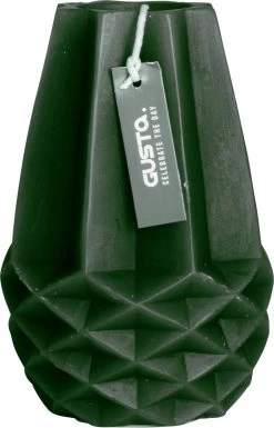 Gusta - Figuurkaars - Groen - ø8x13,5cm
