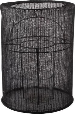 Gusta Lantaarn Katoen Ø20x29cm Zwart